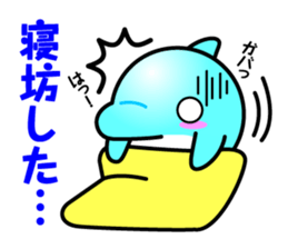 Round whale and a round dolphin 2 sticker #1860880