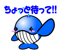 Round whale and a round dolphin 2 sticker #1860885