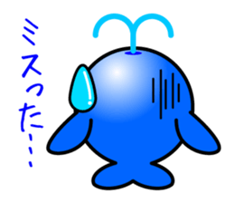 Round whale and a round dolphin 2 sticker #1860895