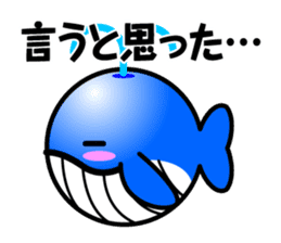 Round whale and a round dolphin 2 sticker #1860898