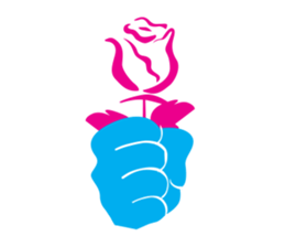 Muejeed is Colorful hand (English Ver.) sticker #1861434