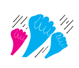 Muejeed is Colorful hand (English Ver.) sticker #1861444