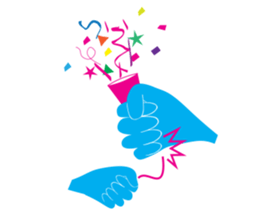 Muejeed is Colorful hand (English Ver.) sticker #1861458