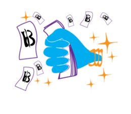 Muejeed is Colorful hand (English Ver.) sticker #1861460