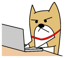 Dog wearing a Shiba Inu sticker #1862776