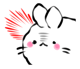A pure white rabbit sticker #1863798