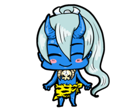 Japanese Blue Demon boy sticker #1865901
