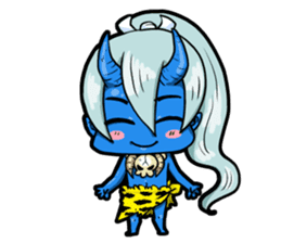 Japanese Blue Demon boy sticker #1865901
