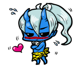 Japanese Blue Demon boy sticker #1865902