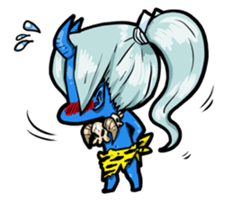 Japanese Blue Demon boy sticker #1865903