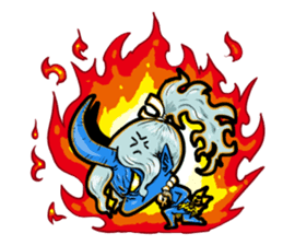Japanese Blue Demon boy sticker #1865906