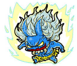 Japanese Blue Demon boy sticker #1865907