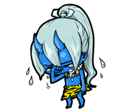 Japanese Blue Demon boy sticker #1865908