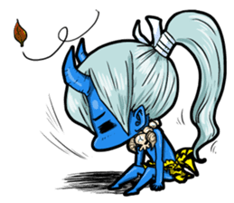 Japanese Blue Demon boy sticker #1865909