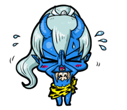 Japanese Blue Demon boy sticker #1865912