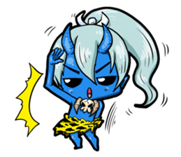 Japanese Blue Demon boy sticker #1865913