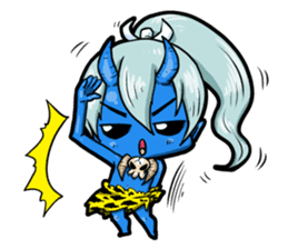 Japanese Blue Demon boy sticker #1865913
