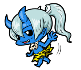 Japanese Blue Demon boy sticker #1865915