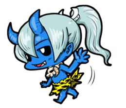 Japanese Blue Demon boy sticker #1865915