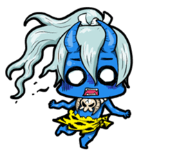 Japanese Blue Demon boy sticker #1865916
