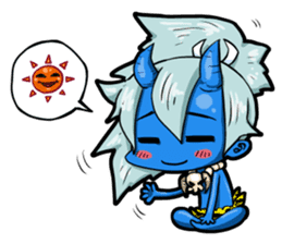 Japanese Blue Demon boy sticker #1865917