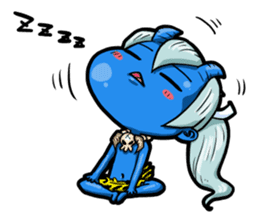 Japanese Blue Demon boy sticker #1865918