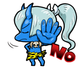 Japanese Blue Demon boy sticker #1865920