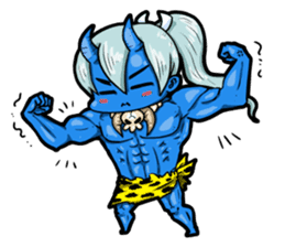 Japanese Blue Demon boy sticker #1865921