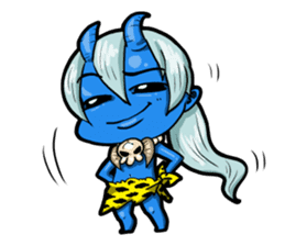 Japanese Blue Demon boy sticker #1865923