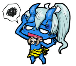 Japanese Blue Demon boy sticker #1865924