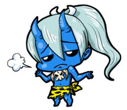 Japanese Blue Demon boy sticker #1865925