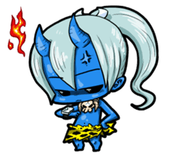 Japanese Blue Demon boy sticker #1865926
