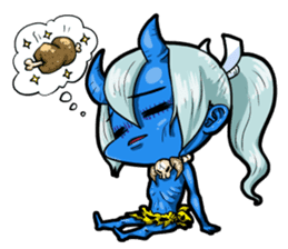 Japanese Blue Demon boy sticker #1865927