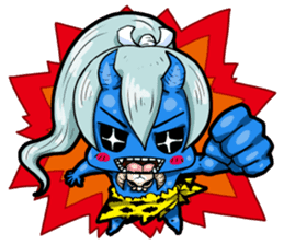 Japanese Blue Demon boy sticker #1865929