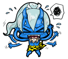 Japanese Blue Demon boy sticker #1865930