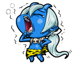 Japanese Blue Demon boy sticker #1865934