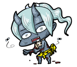 Japanese Blue Demon boy sticker #1865935