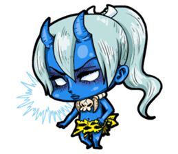 Japanese Blue Demon boy sticker #1865937
