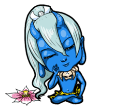 Japanese Blue Demon boy sticker #1865940