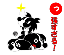 Dog sticker Karuta style. sticker #1866757