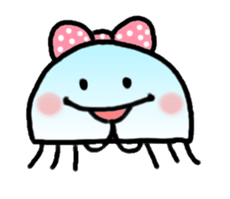 Ribbon jellyfish sticker #1867344