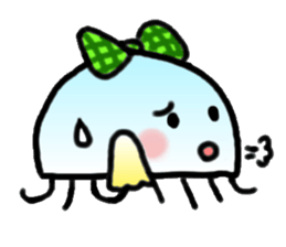 Ribbon jellyfish sticker #1867346