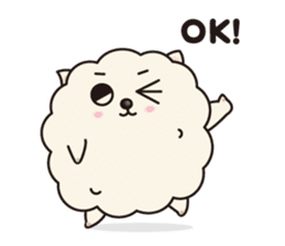 Fluffy Cotton doggie - "Onishi-san" - sticker #1867463