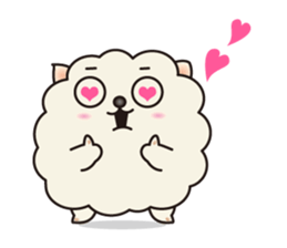 Fluffy Cotton doggie - "Onishi-san" - sticker #1867472