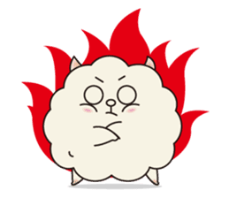 Fluffy Cotton doggie - "Onishi-san" - sticker #1867495