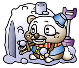 Muddy snow raccoon dog sticker #1867838