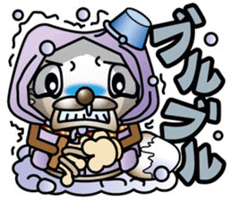 Muddy snow raccoon dog sticker #1867841