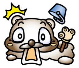 Muddy snow raccoon dog sticker #1867853