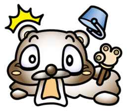 Muddy snow raccoon dog sticker #1867853