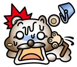 Muddy snow raccoon dog sticker #1867854